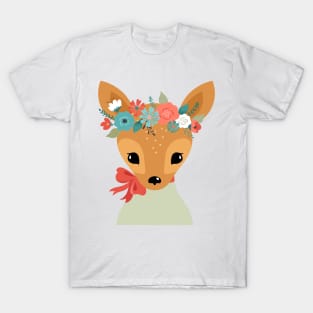 Floral Baby Deer T-Shirt